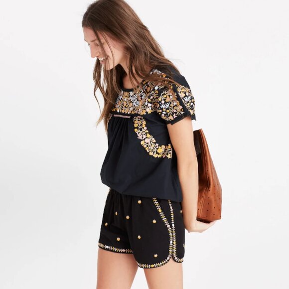 Madewell Embroidered Springtime Pull-On Shorts - Picture 2 of 9
